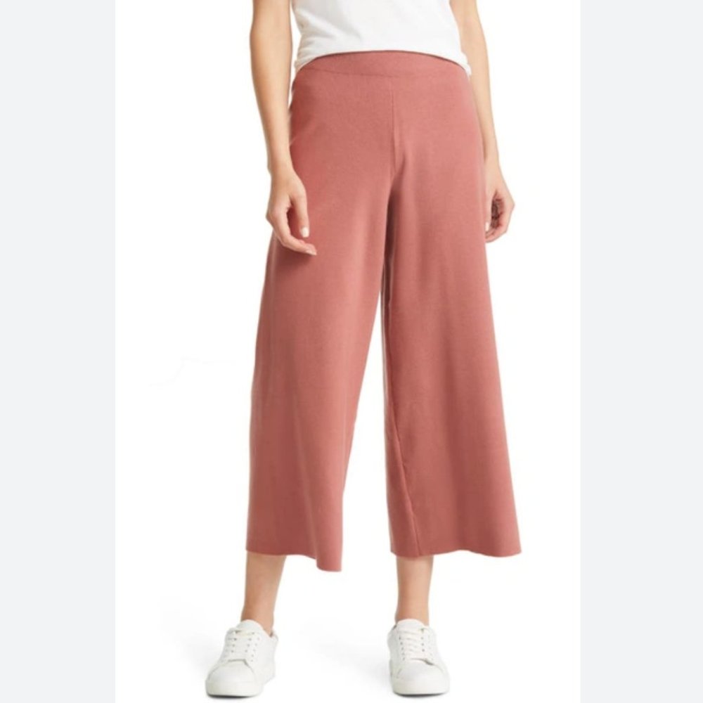 PAIGE Lisbon Wide Leg Pull-On Knit Pants